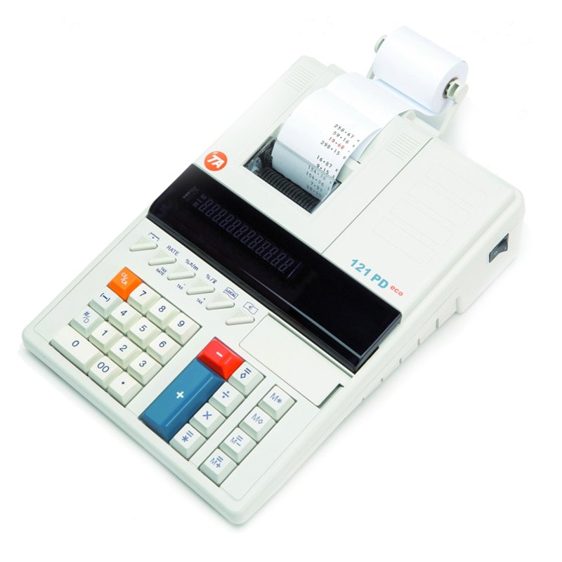 Triumph Adler calculatrice de bureau imprimante 121 PD Eco, affichage 12 chiffres, 4,5 lignes/sec
